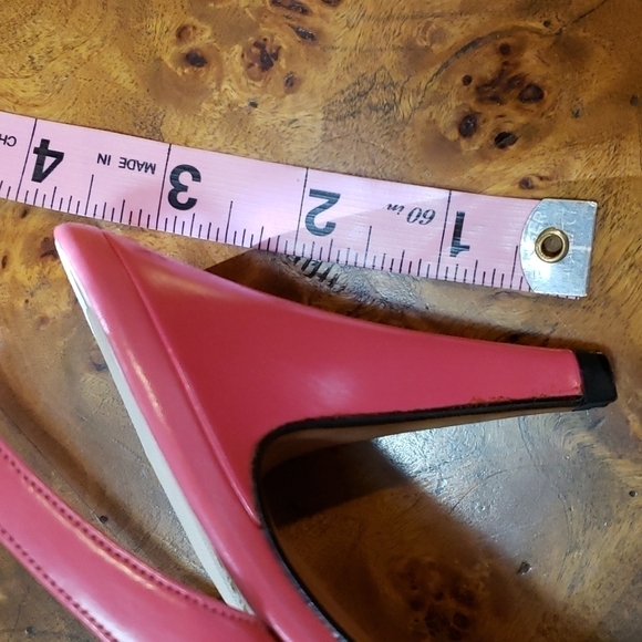 VINTAGE Maserati Coral Leather SlingBack Heels New in Box 8AAA Narrow Beautiful! - Picture 9 of 16